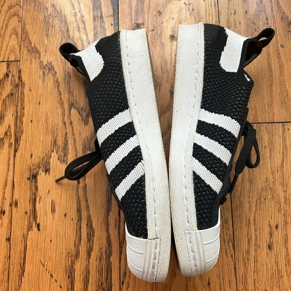 Adidas AQ2881 Superstar 80s Primeknit Size 7.5 US Black & White - Picture 2 of 7